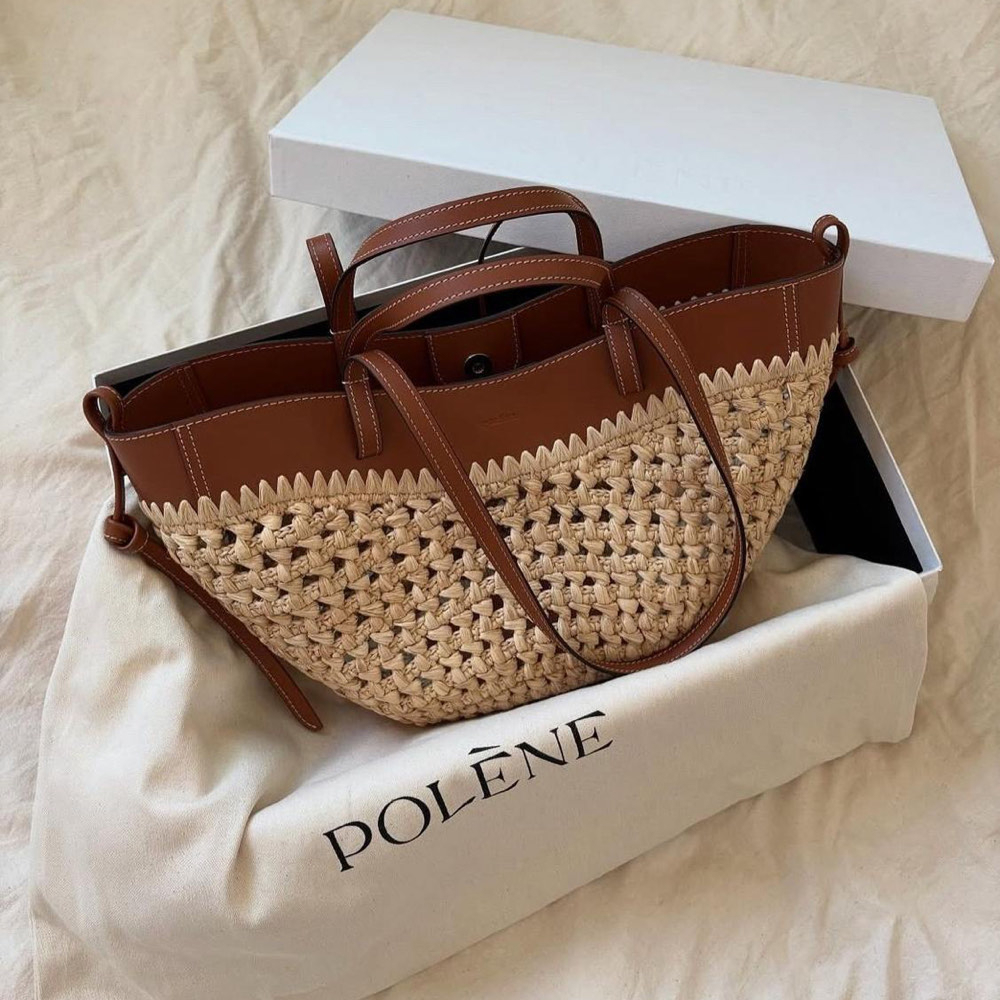 Polène Bag: Woven Leather Tote for Bohemian Vibes